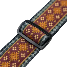 Levy's Levy's Original Hootenanny Series Guitar Strap, Red Aztec
