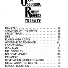 Hal Leonard "Ozzy Osbourne - Randy Rhoads Tribute" Guitar TAB Book