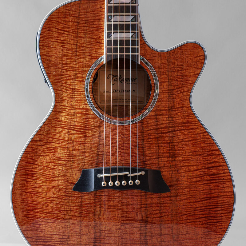 Takamine Takamine TSP178ACK N Thinline Acoustic/Electric Guitar [Semi-Hard Case Included] Koa Natural Gloss