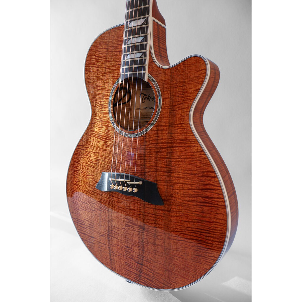Takamine Takamine TSP178ACK N Thinline Acoustic/Electric Guitar [Semi-Hard Case Included] Koa Natural Gloss
