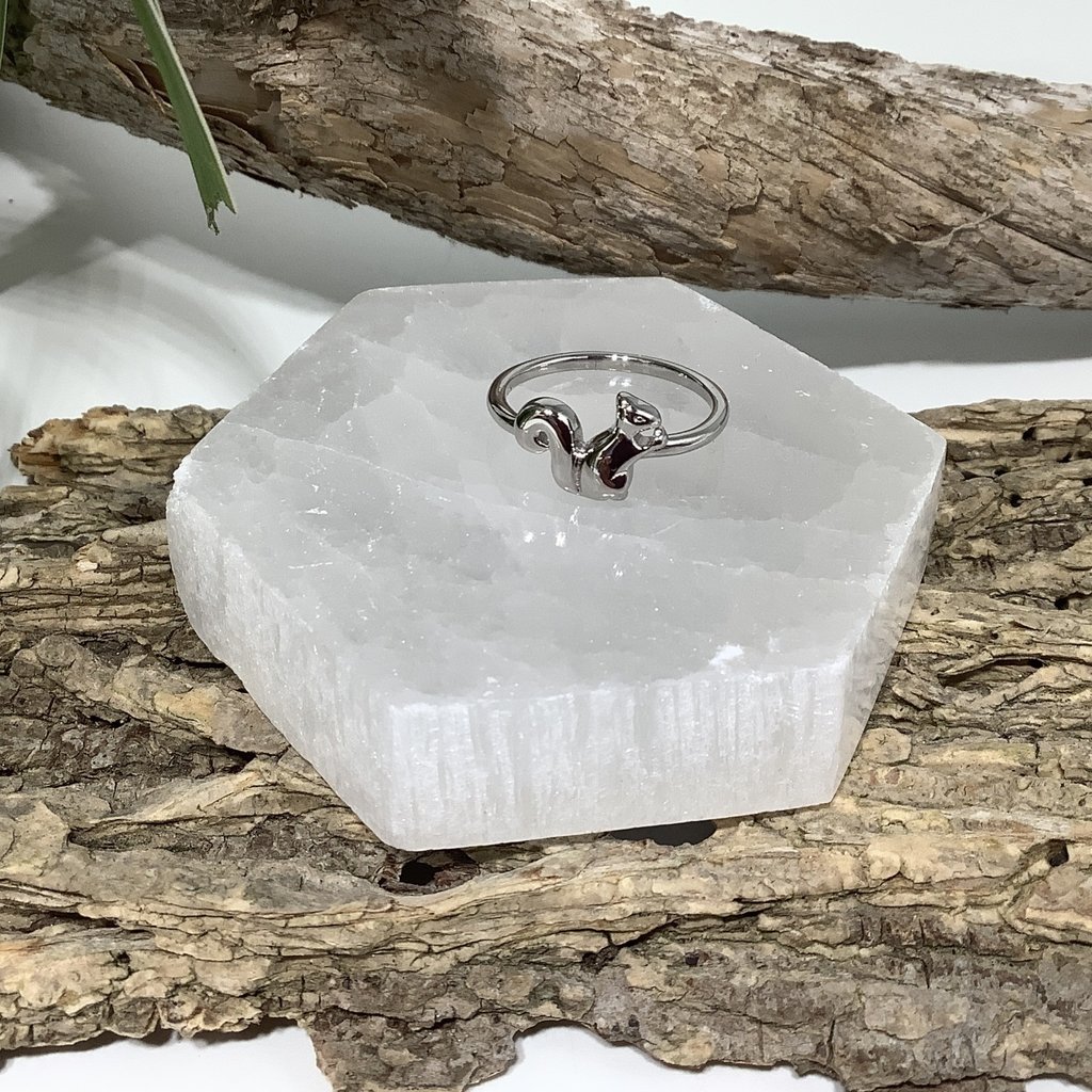 Squirrel Sterling Silver Ring Size 8