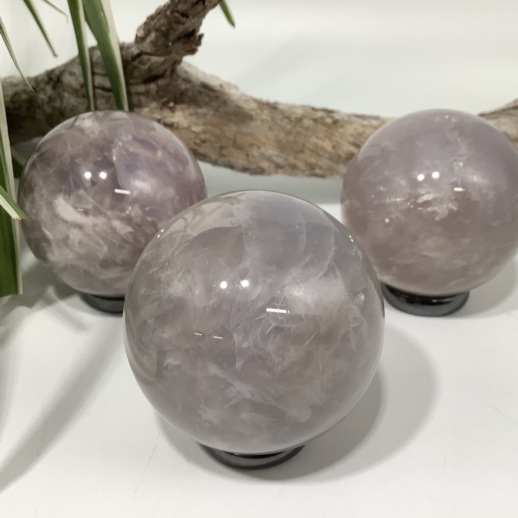 Lavender Rose Quartz Sphere 56 mm Diameter