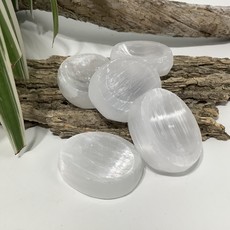 Selenite Thumb Stone