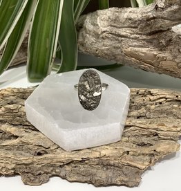 Pyrite Sterling Silver Ring Size 8