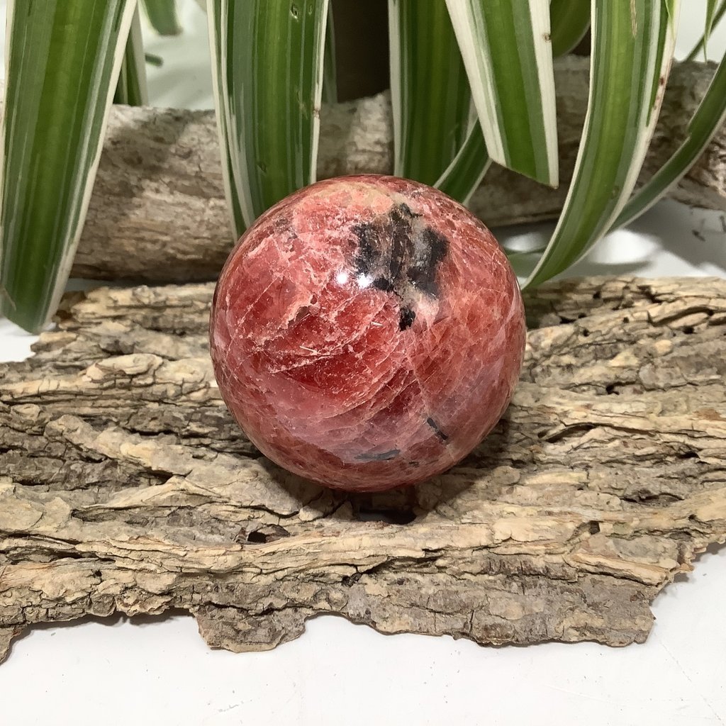 High Grade Rhodonite Sphere 46 mm Diameter