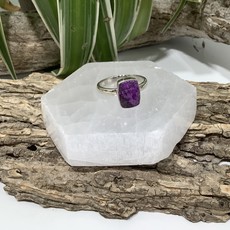 Charoite Sterling Silver Ring Size 8