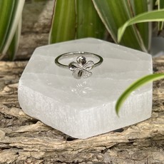 Flower Sterling Silver Ring Size 9
