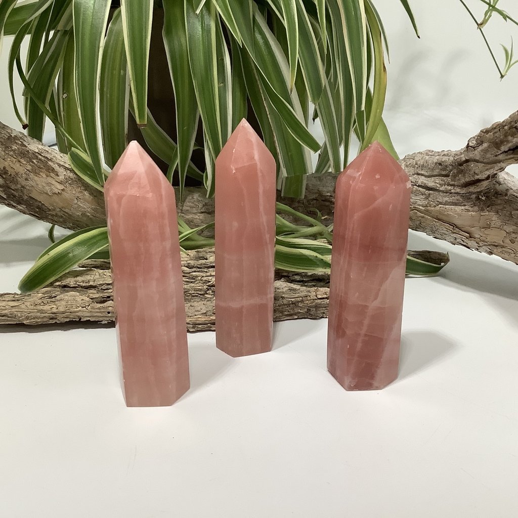 Strawberry Himalayan Calcite Tower 87 mm Height