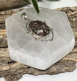 Raw Astrophyllite Sterling Silver Pendant