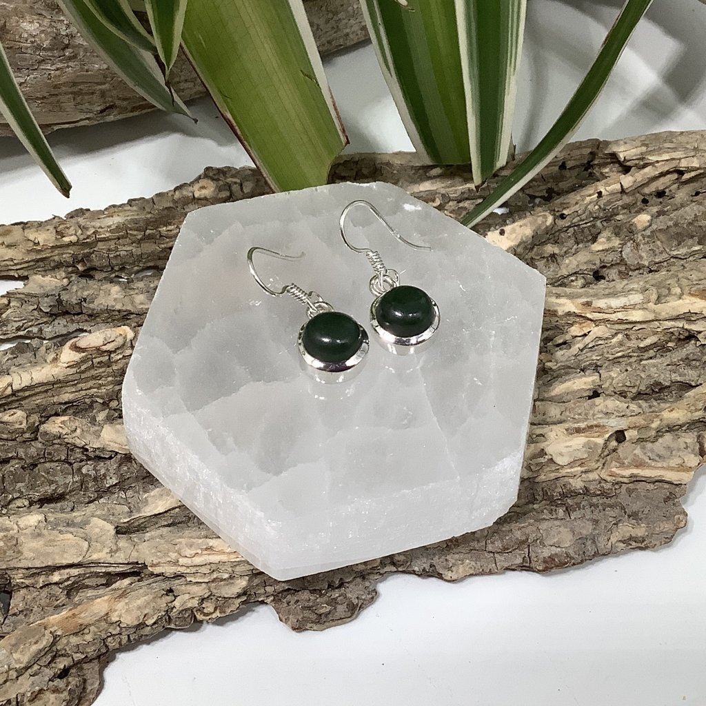 Jade Sterling Silver Earrings