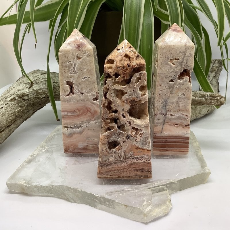 Indonesian Pink Lace Agate Tower