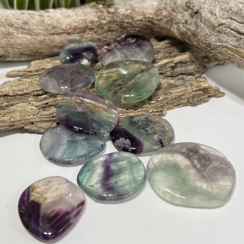 Rainbow Fluorite Palm Stone