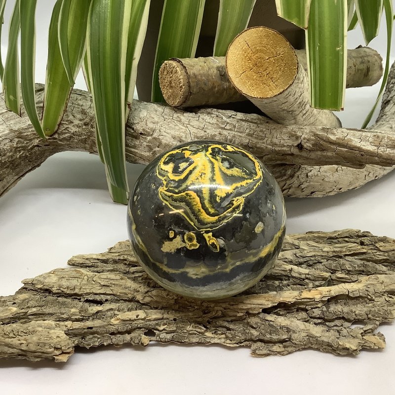 Bumblebee Jasper Sphere 61 mm Diameter