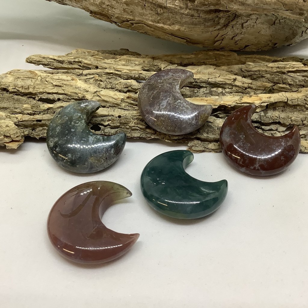 Ocean Jasper Crescent Moon