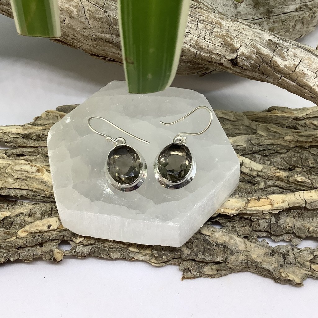 Smoky Quartz Sterling Silver Earrings