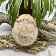 Indonesian Pink Lace Agate Egg 85 mm Height