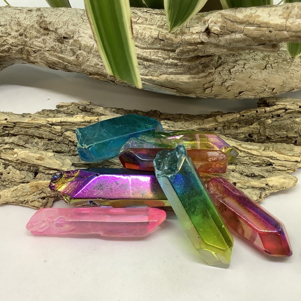 Yellow Aura Quartz Point