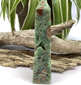 Indonesian Chrysoprase Half Polished Tower 128 mm Height