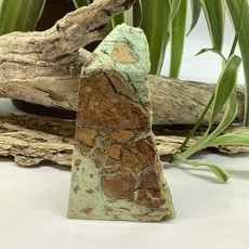 Indonesian Chrysoprase Half Polished tower