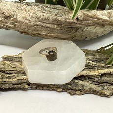 Smoky Quartz Sterling Silver Ring Size 6