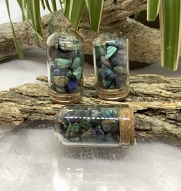 Azurite, Malachite and Turquoise Crystal Chip Jar
