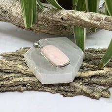 Pink Opal Sterling Silver Pendant