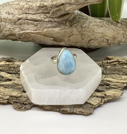 Larimar Sterling Silver Ring Size 6