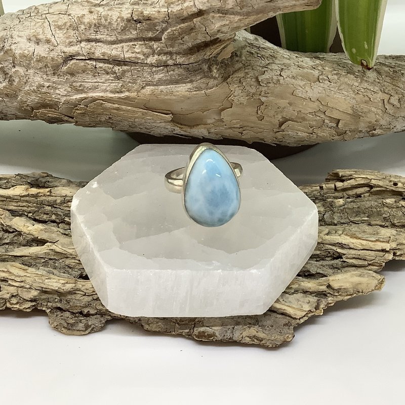 Larimar Sterling Silver Ring Size 6