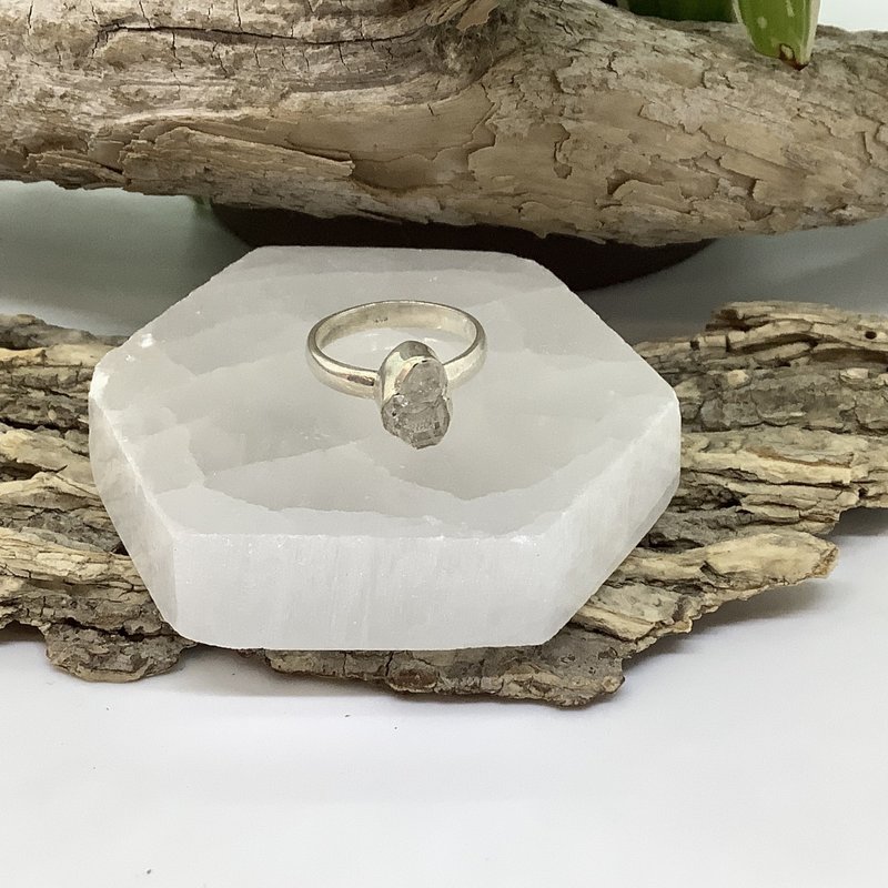 Herkimer Diamond Sterling Silver Ring Size 7