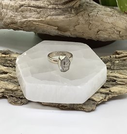 Herkimer Diamond Sterling Silver Ring Size 4
