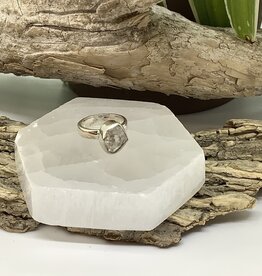 Herkimer Diamond Sterling Silver Ring Size 3