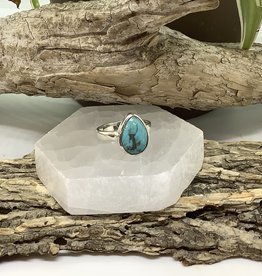 Turquoise Sterling Silver Ring Size 8