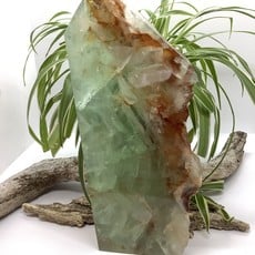 Fluorite Tower with Hematoid Inclusion