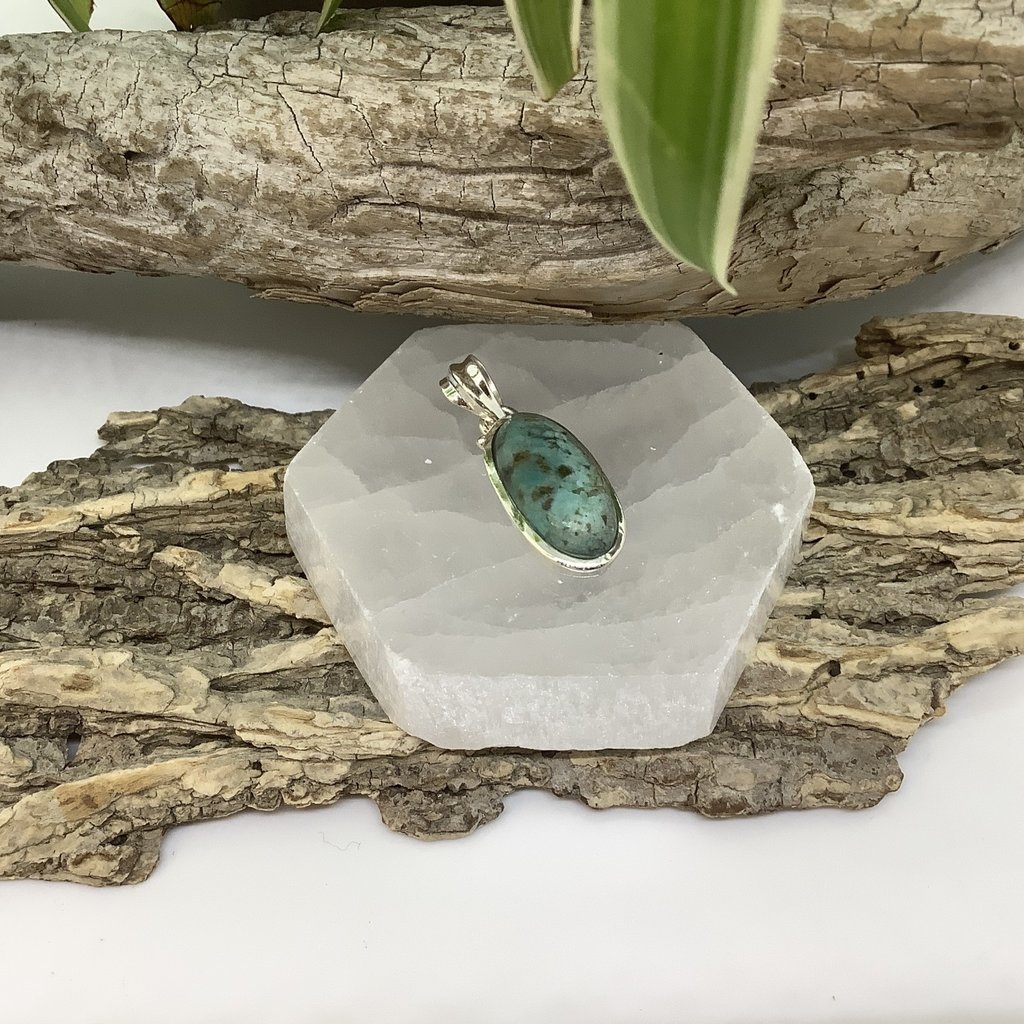 Indian Turquoise Sterling Silver Pendant