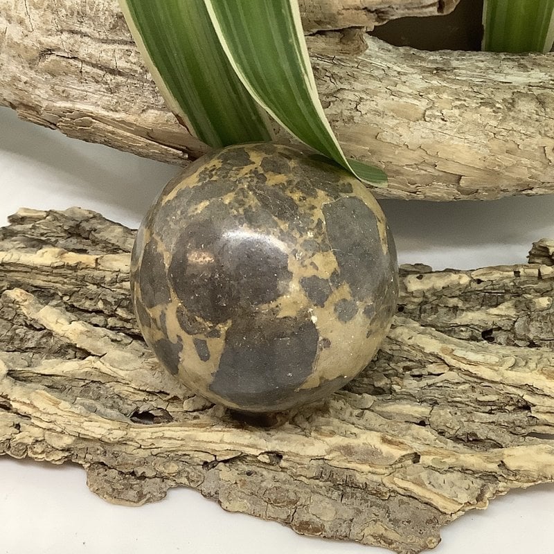 Black Maligano Jasper Sphere 46 mm Diameter