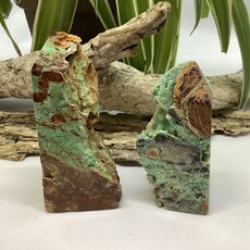Indonesian Chrysoprase Half Polished Tower