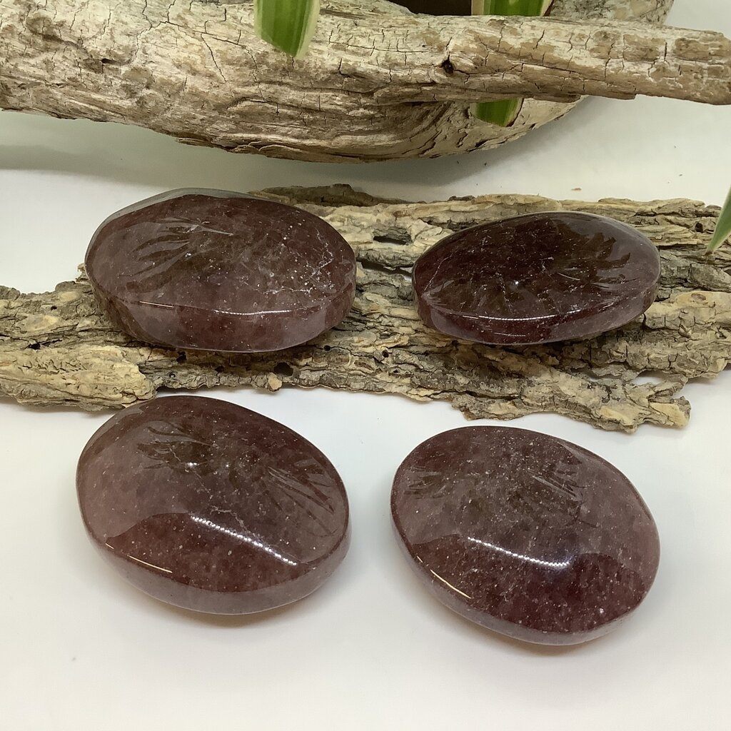 Strawberry Quartz Palm Stone