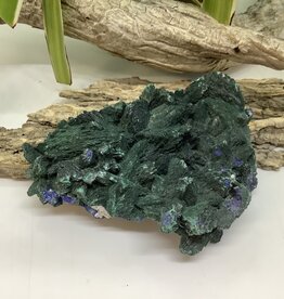 Azurite and Velvet Malachite Cluster