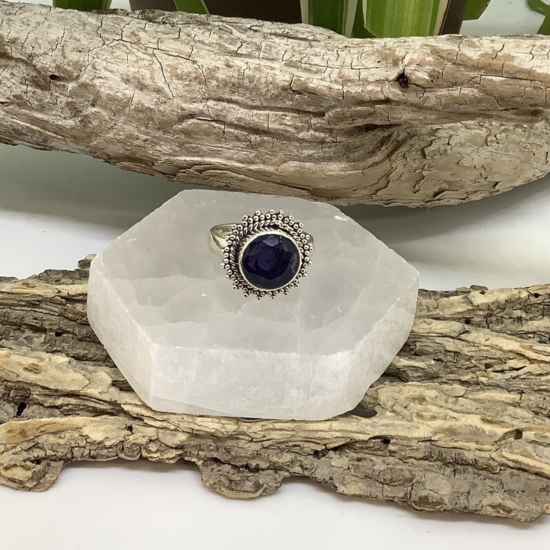 Iolite Sterling Silver Ring Size 8