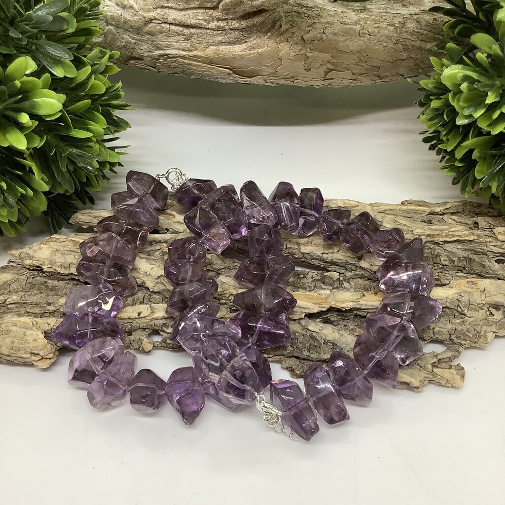 Amethyst Large Tumbled Bracelet with Clasp