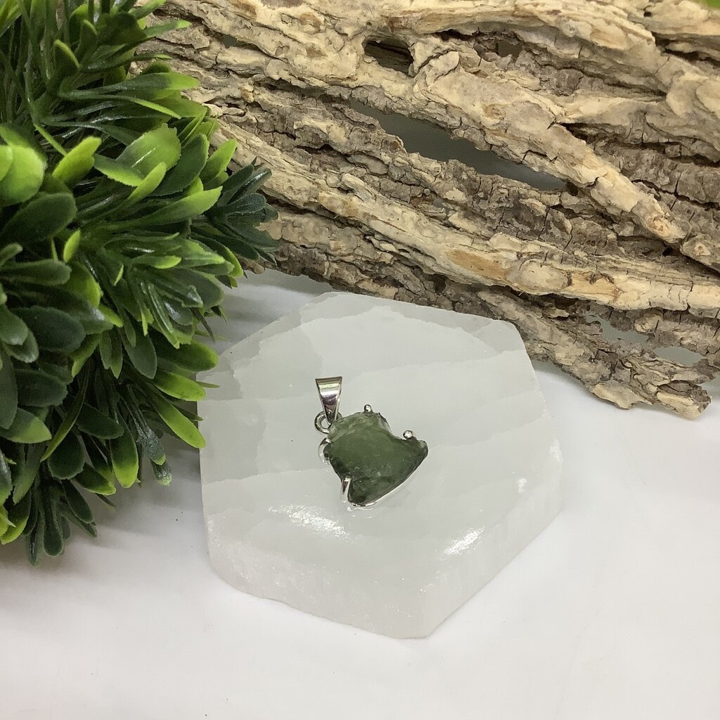 Moldavite Sterling Silver Pendant