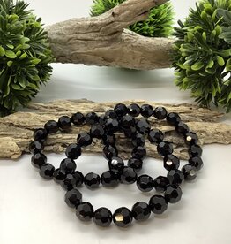 Black Tourmaline Faceted Bracelet