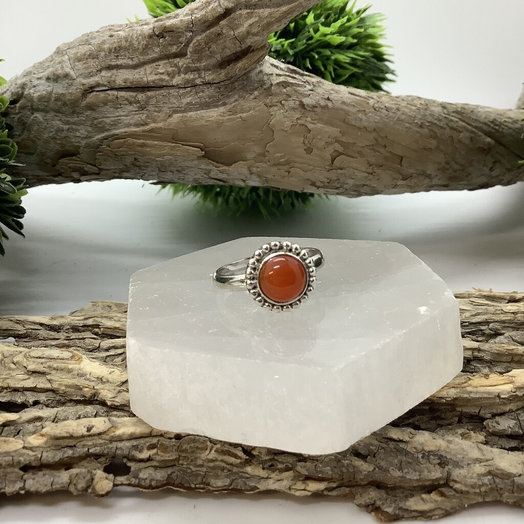 Carnelian Sterling Silver Ring 8