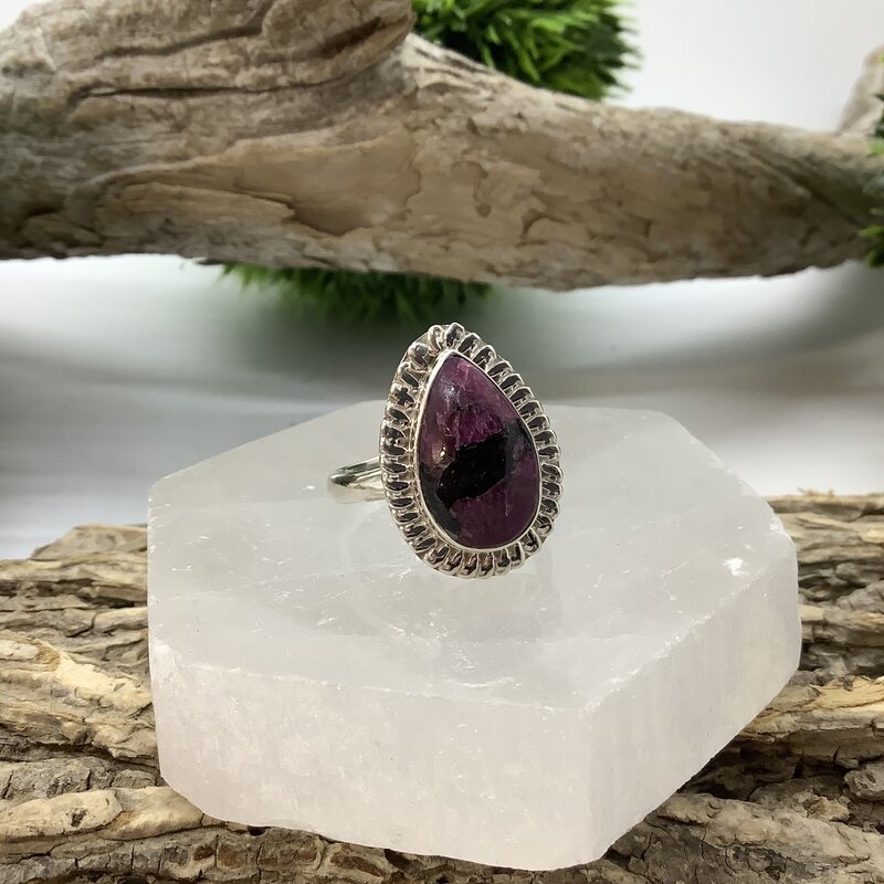 Eudialyte Sterling Silver Ring Size 9