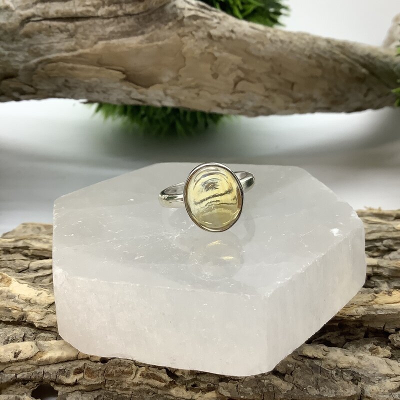 Citrine Sterling Silver Ring Size 6