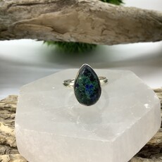 Chrysocolla Azurite Sterling Silver Ring Size 7