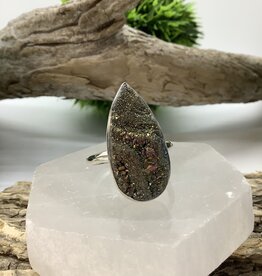 Druzy Sterling Silver Ring Size 12