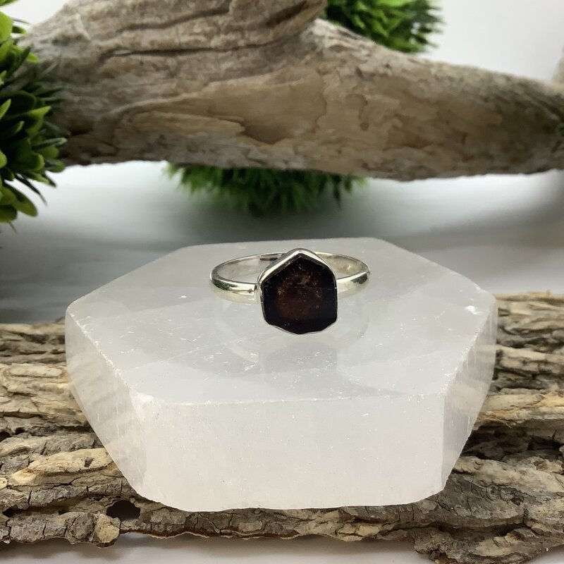 Tourmaline Sterling Silver Ring Size 12