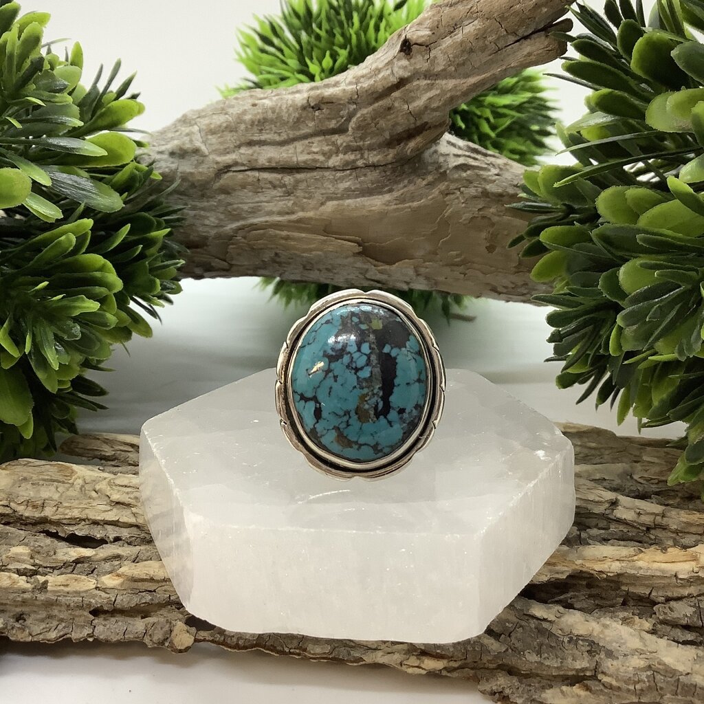 Turquoise Sterling Silver Ring Size 9
