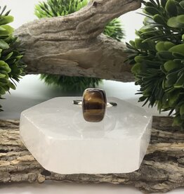Tigers Eye Sterling Silver Ring Size 9